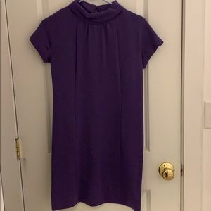 Vintage purple mock neck shift dress